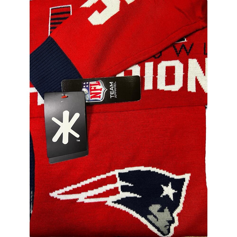 NFL New England Patriots 4x Champions M Commemorative Hoodie Sweater NEW - Picture 9 of 13